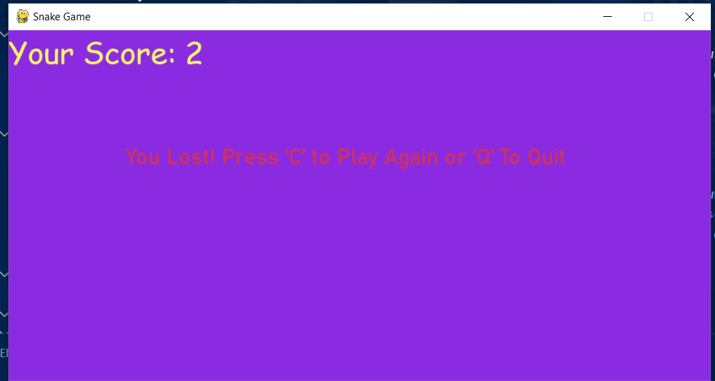 🐍 Snake Game in Python | snake-game